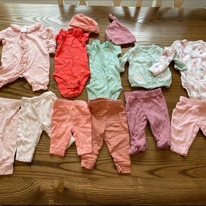 Newborn pants, shirts, onesies, sleeper